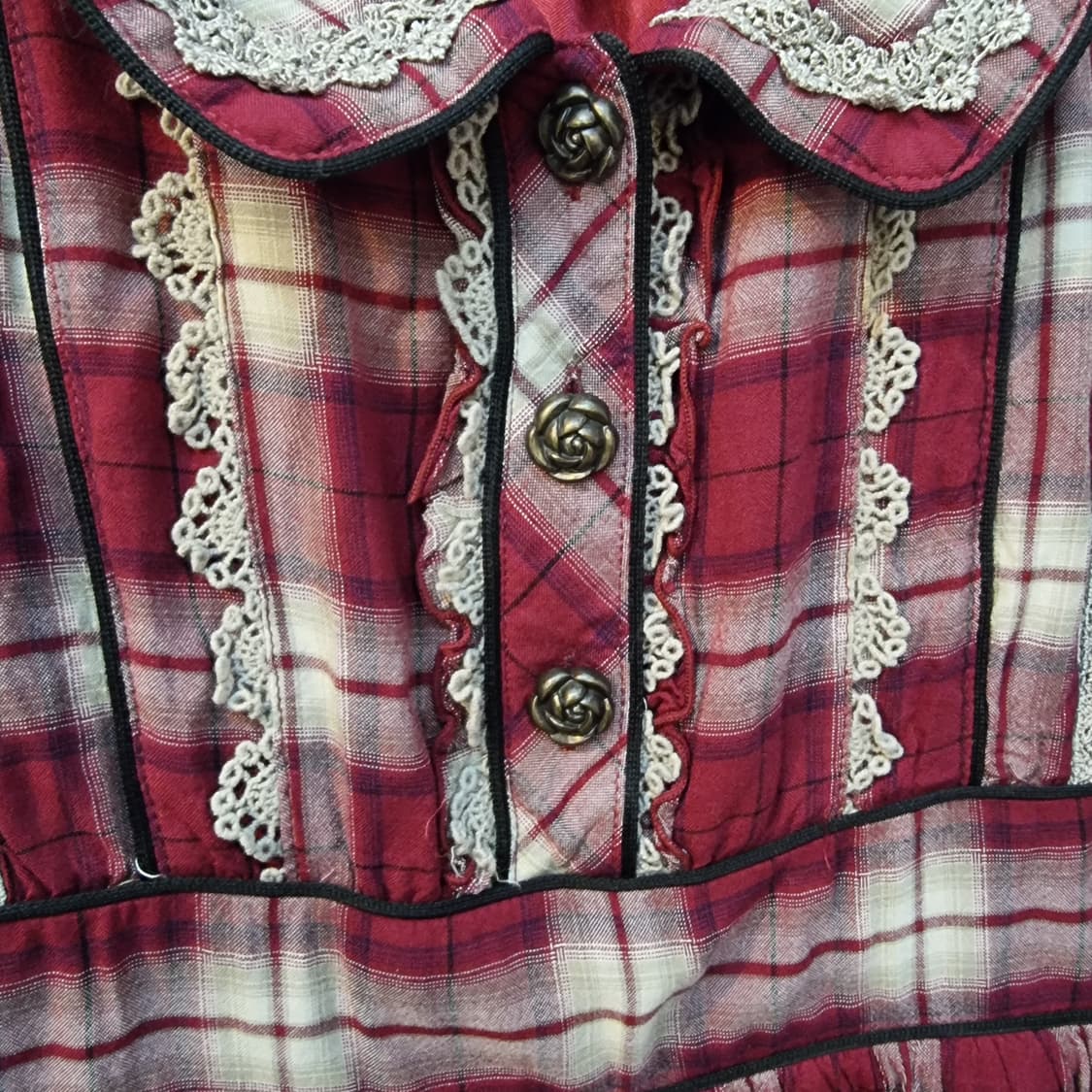 AXES femme 악세스팜므 빈티지 체크 프릴 원피스 상품이미지4