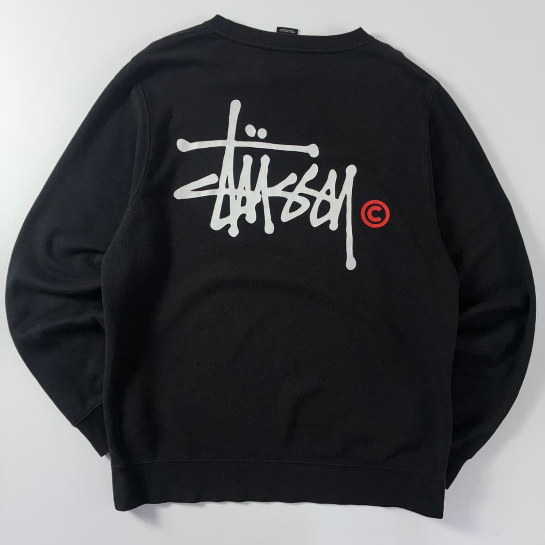 Stussy  스투시 베이직 스탁로고 블랙 맨투맨  상품이미지2