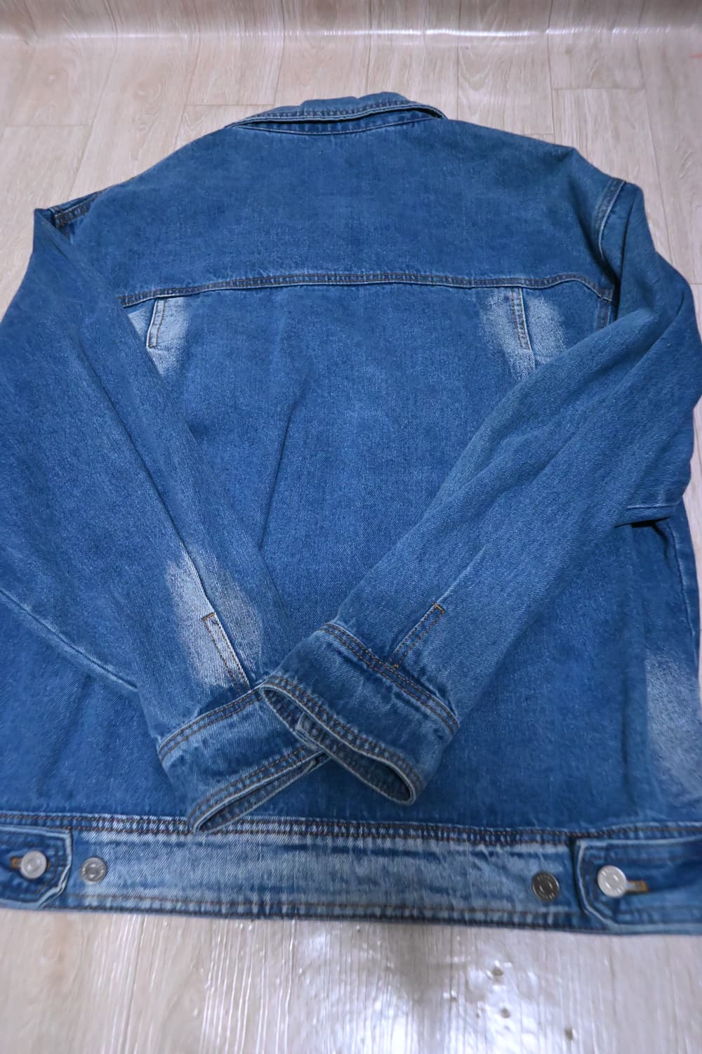 젠사이 포켓 워싱 데님 점퍼 블루 상품이미지5