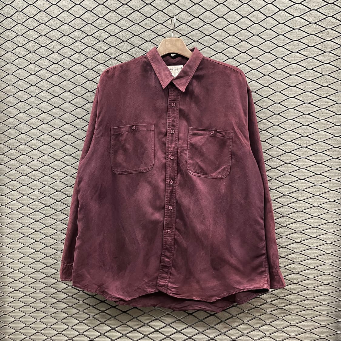 USA VINTAGE 스웨이드 셔츠 투포켓 디테일 버건디 상품이미지2