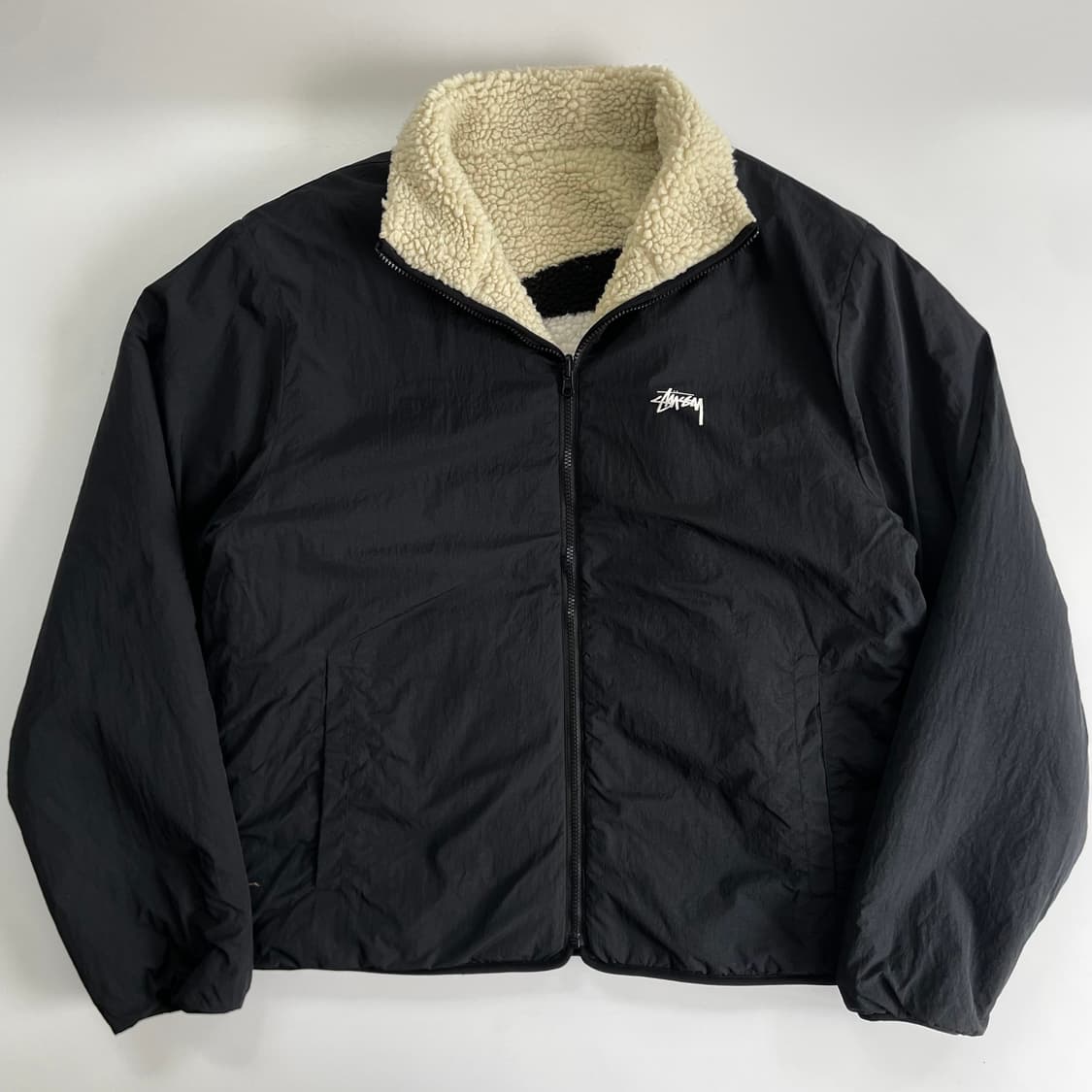 -Stussy 스투시 8볼 크림 쉐르파 자켓 상품이미지6