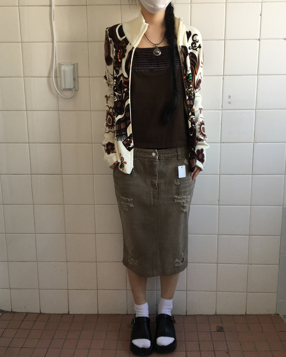 Printing point knit zip up 상품이미지9