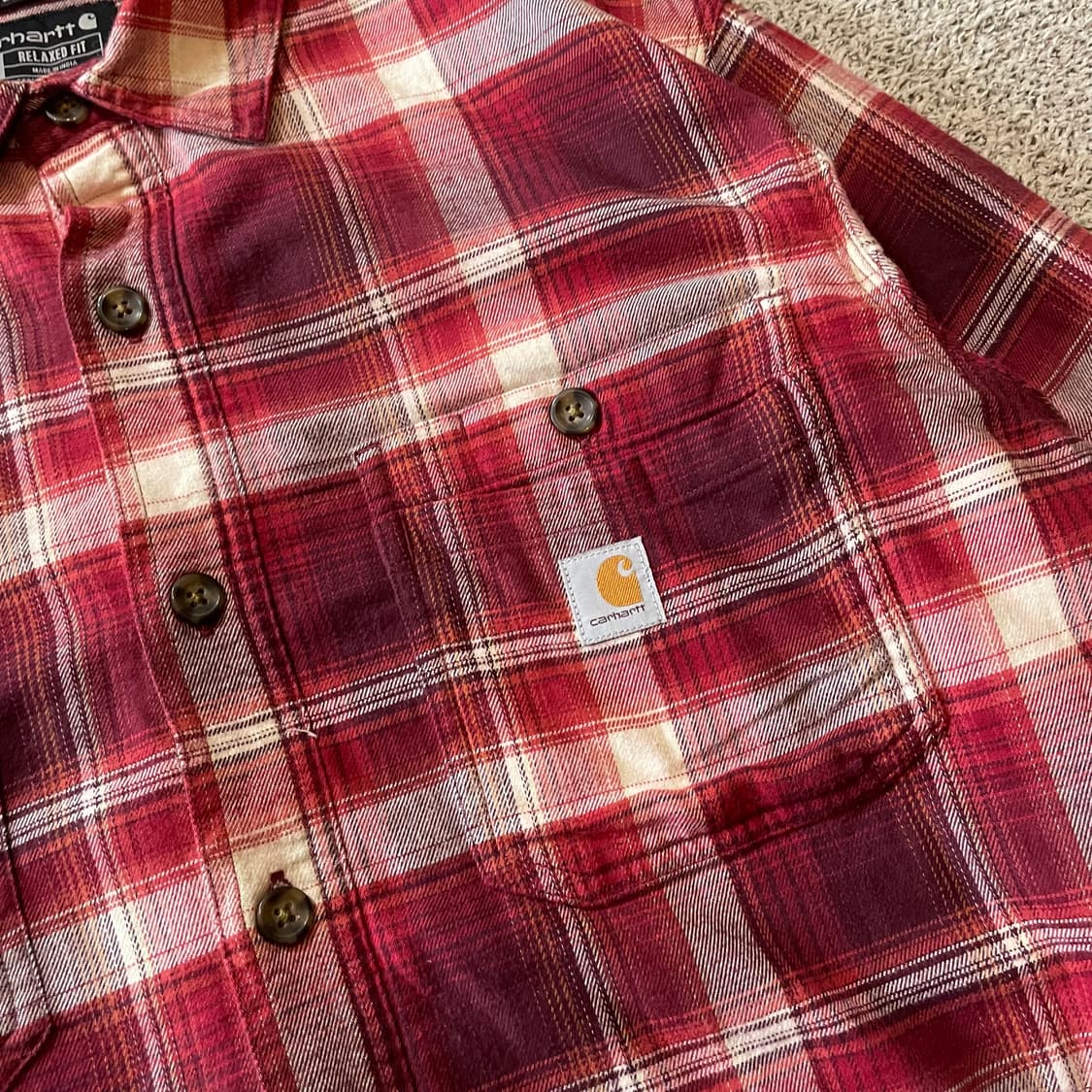 칼하트 체크 모직 셔츠자켓 상품이미지2