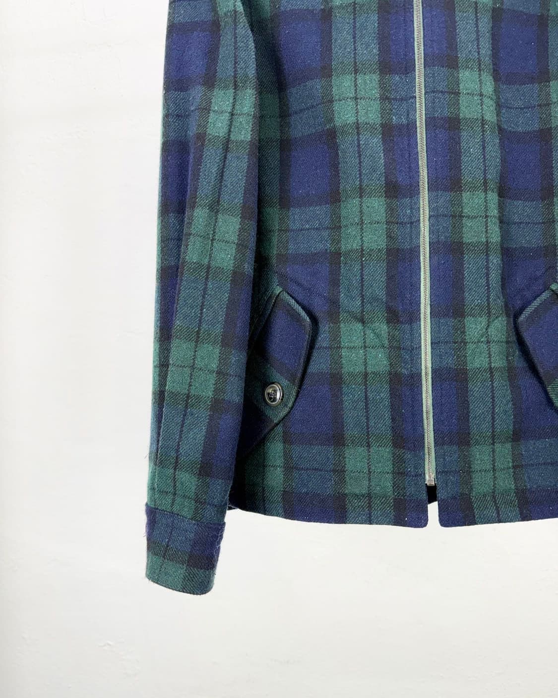 아페쎄 타탄 플래드 해링턴 체크 울 자켓 상품이미지4