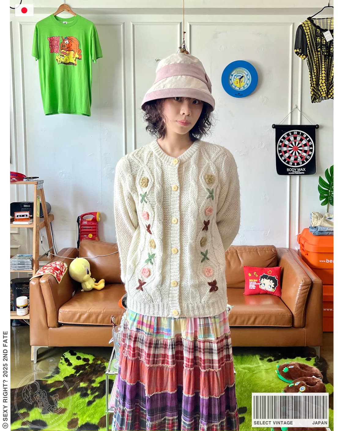 JPN Multi 3D Floral Wool Knit Cardigan 상품이미지1