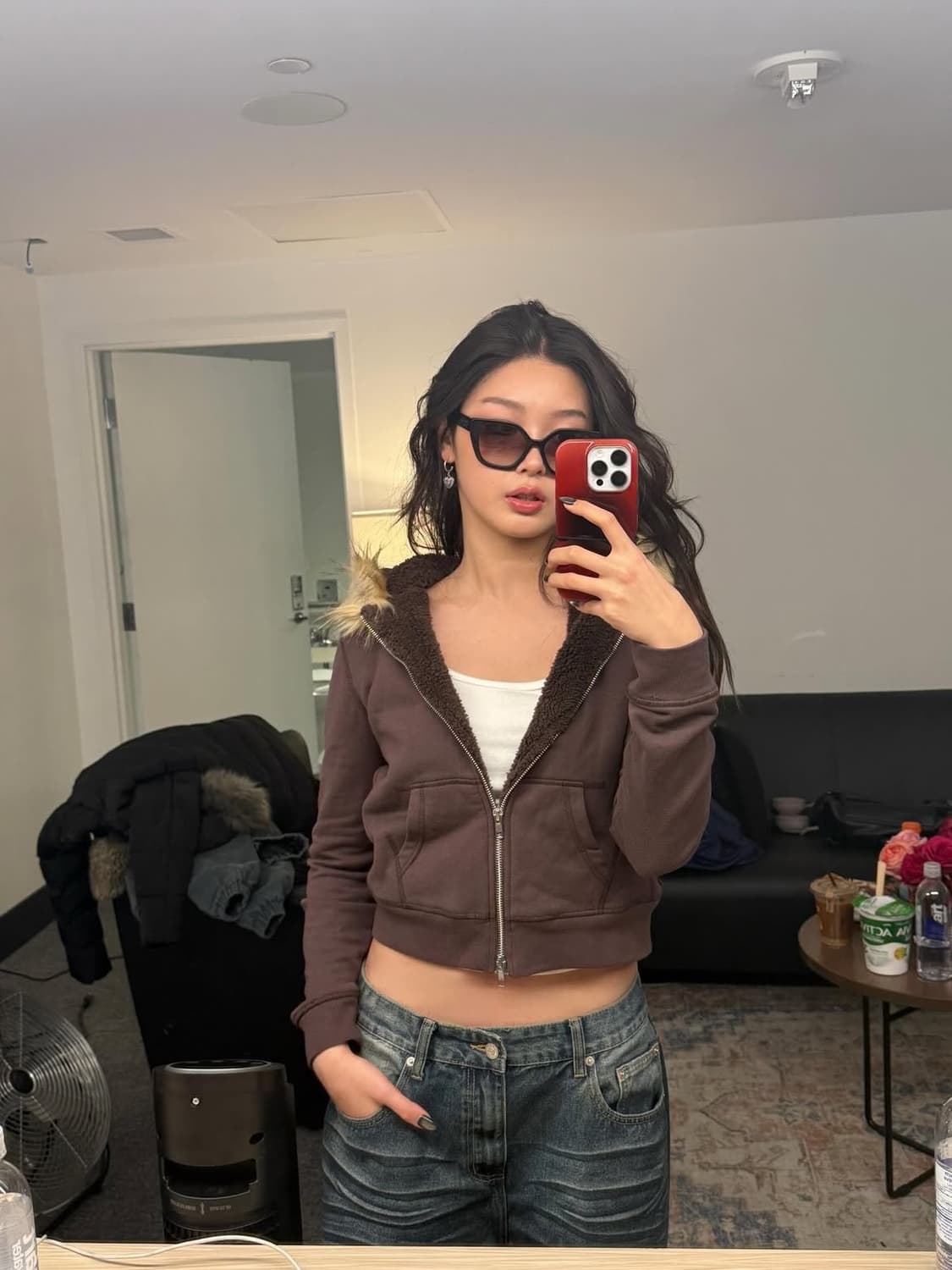 어널러코드 엠보워싱 데님팬츠 L 윤채바지 상품이미지1