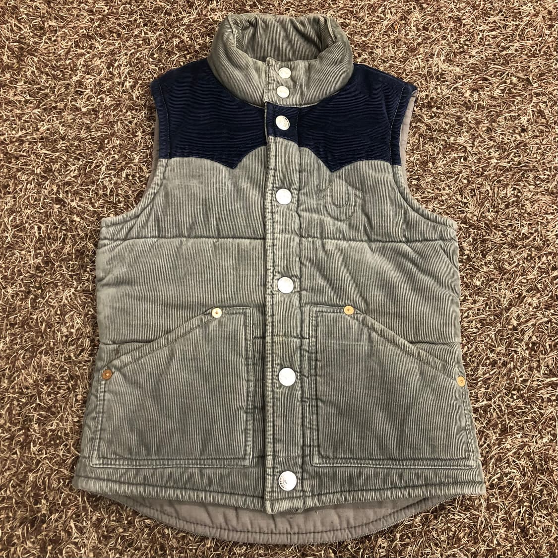 XS 트루릴리전 코듀로이 패딩 조끼 베스트 Y2K 상품이미지3