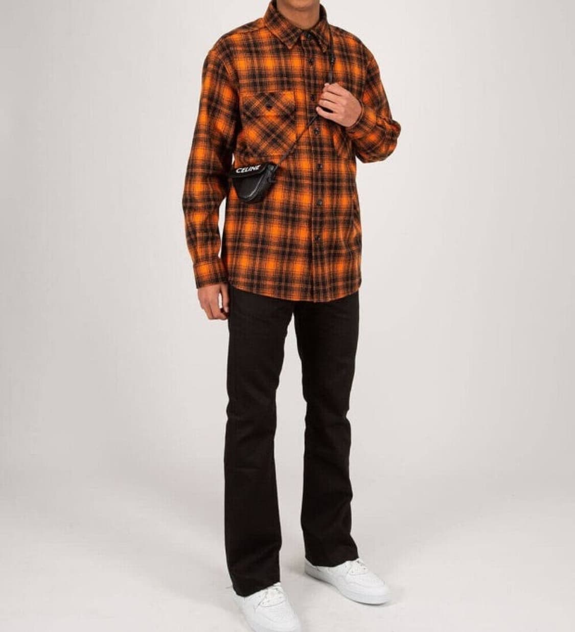 셀린느 루즈핏 울 플란넬 셔츠 40사이즈 상품이미지4