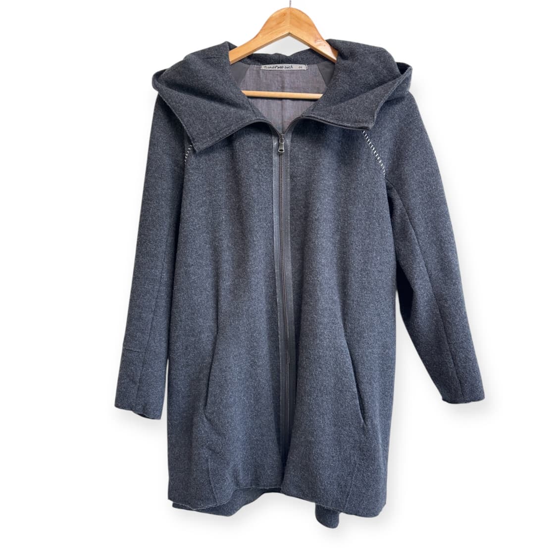 트랜짓 이탈리아 울 후드 코트 상품이미지2