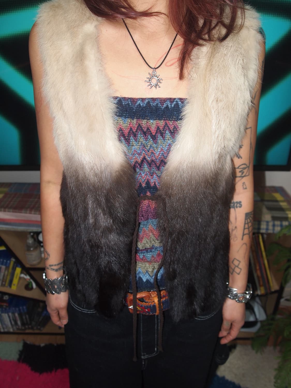 빈티지 로프 퍼 베스트 상품이미지4