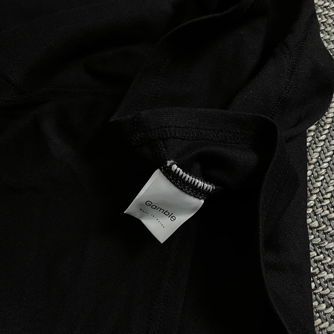 갬블 블랙 머슬핏 미니멀 티셔츠y 3170 상품이미지6