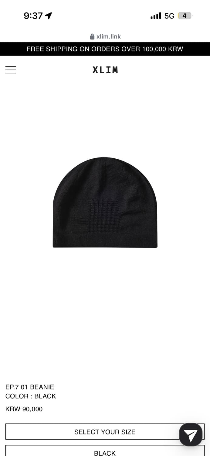 Xlim ep.7 01 beanie black 상품이미지1