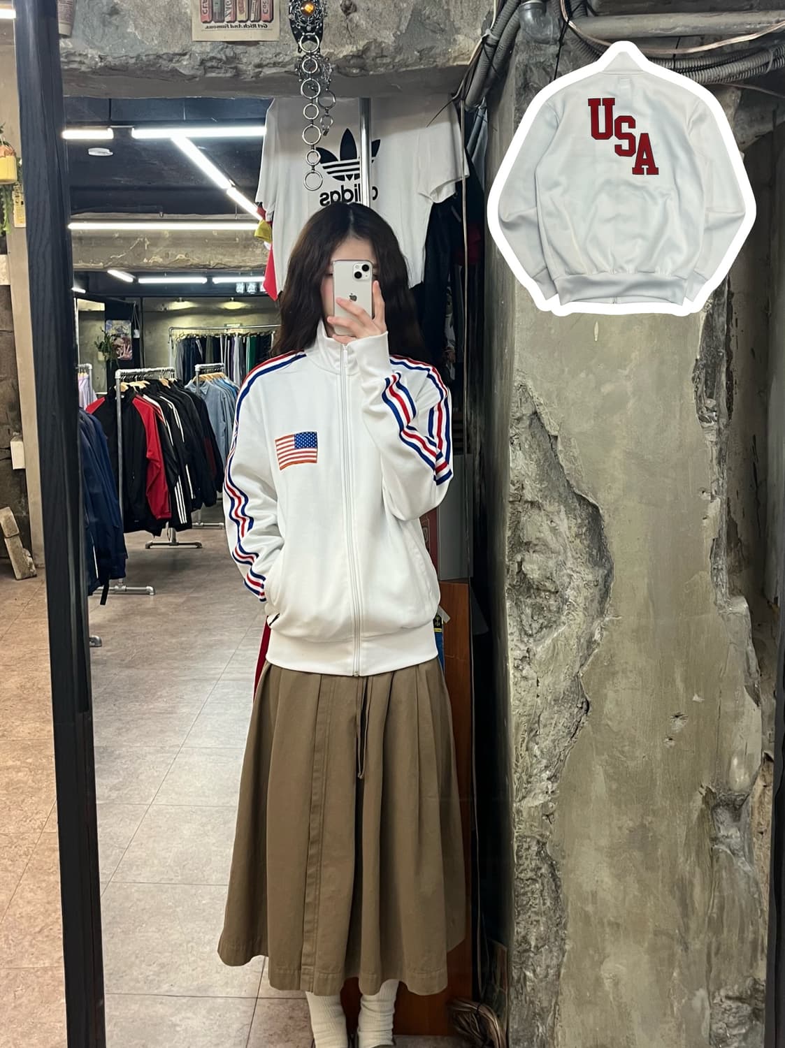 아디다스 USA 성조기 트랙탑 져지 화이트 95 #csz2654 상품이미지1