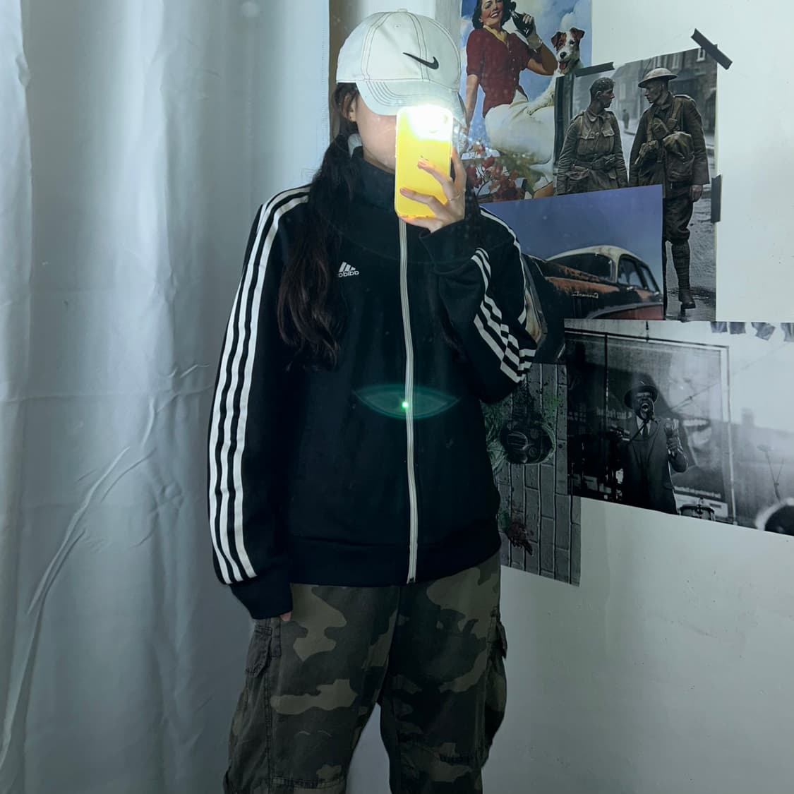 아디다스 블랙 화이트 삼선 트랙탑 져지 L 상품이미지1