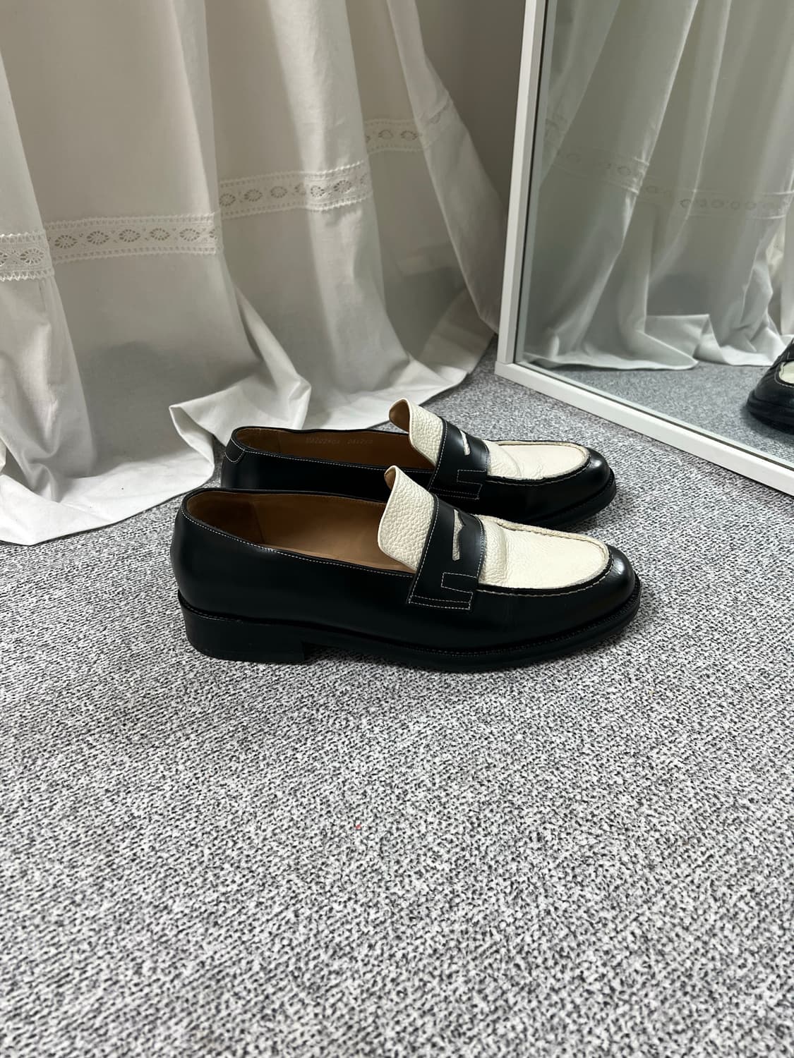 페넌 블랙 화이트 페니로퍼 상품이미지3