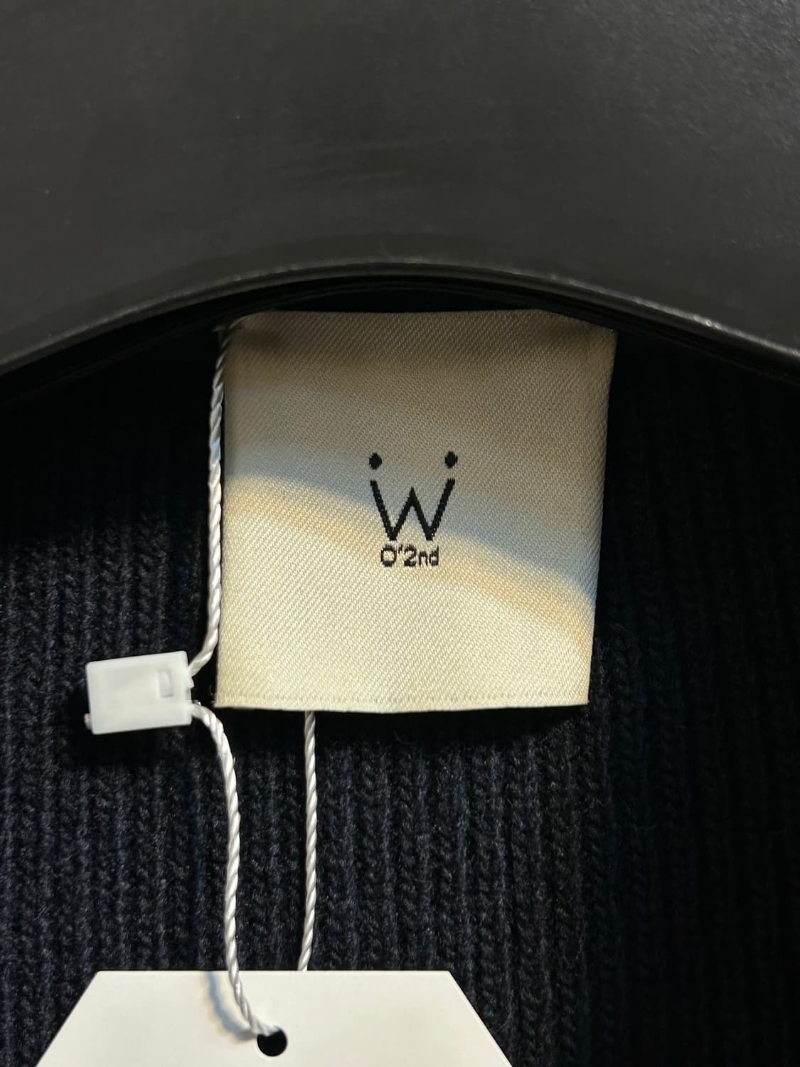 오즈세컨 배색 카라 니트 탑 상품이미지6