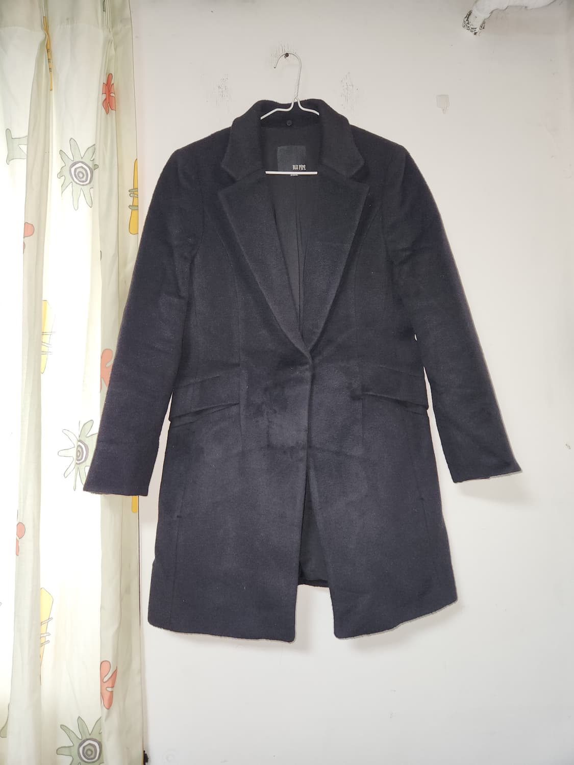 BLU PEPE 여성 블랙 모직 코트 91-102-165 상품이미지1