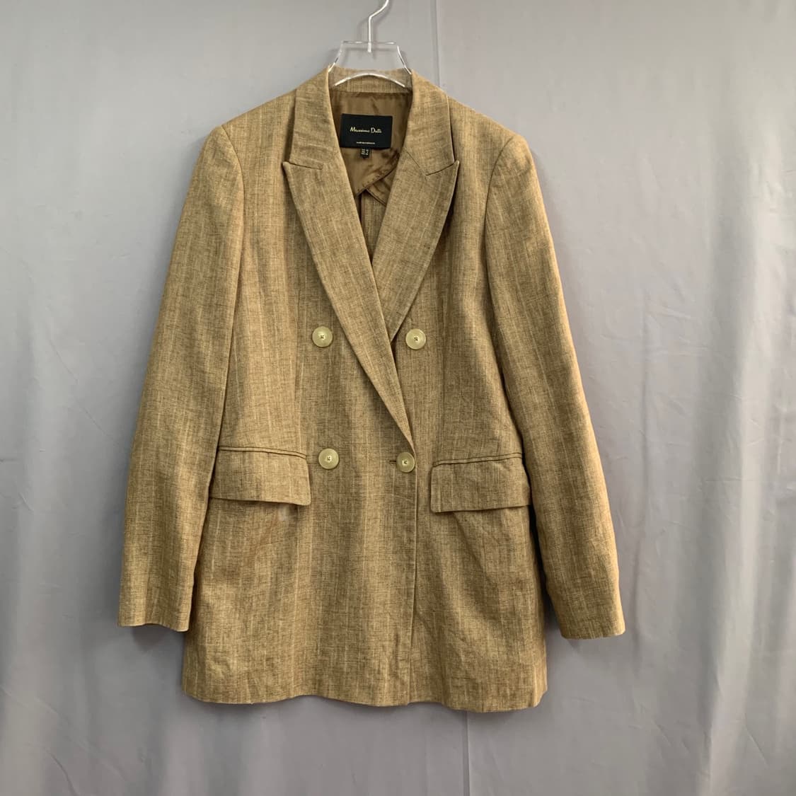 34 마시모두띠 더블 버튼 린넨 스트라이프 블레이저 자켓 상품이미지1