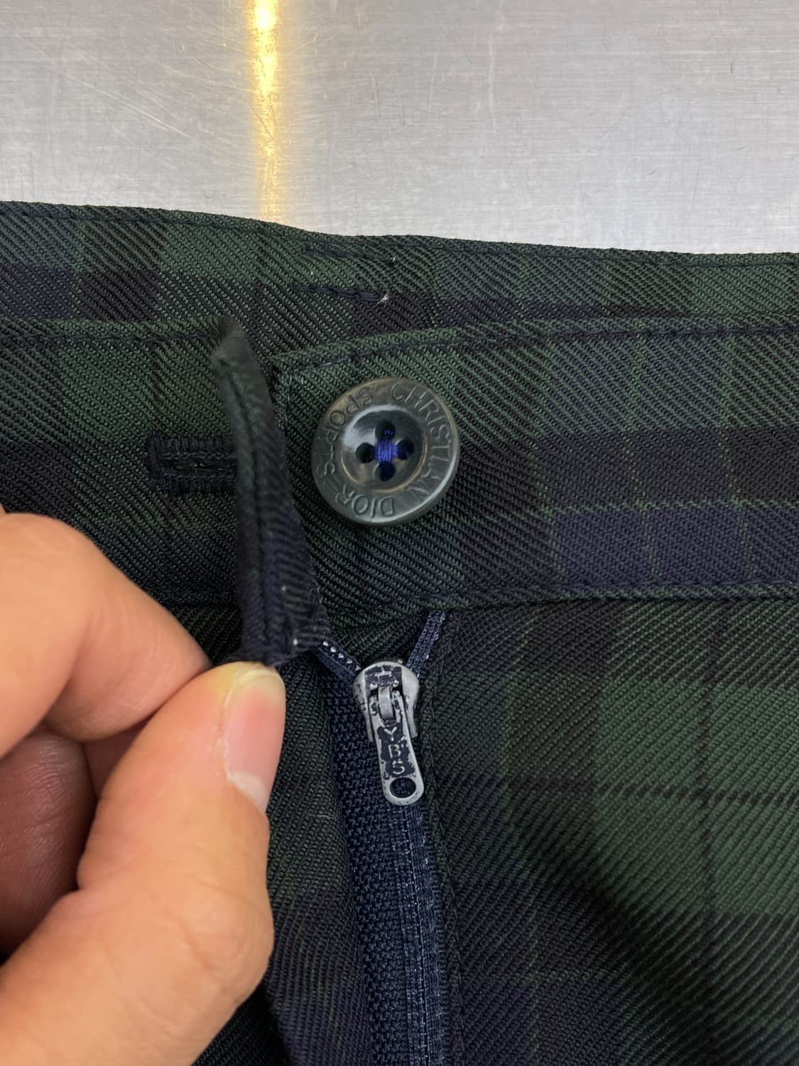 크리스챤 디올 90s 울 타탄 체크 슬랙스 상품이미지6