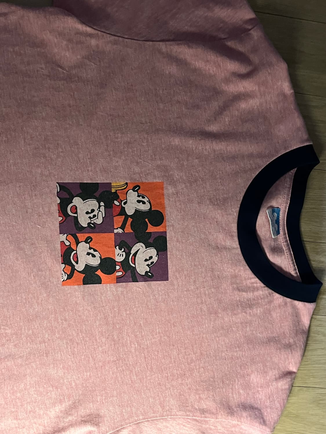 [M] 디스이즈네버댓 x 디즈니 미키 링거 티셔츠 레드 Thisisnev 상품이미지3