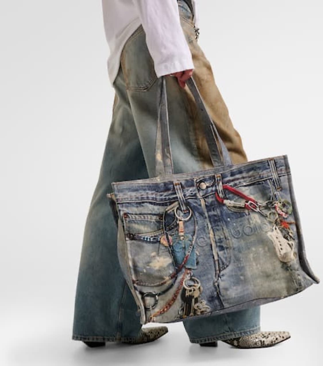 아크네 스튜디오 트롱프뢰유 데님 토트백 상품이미지2