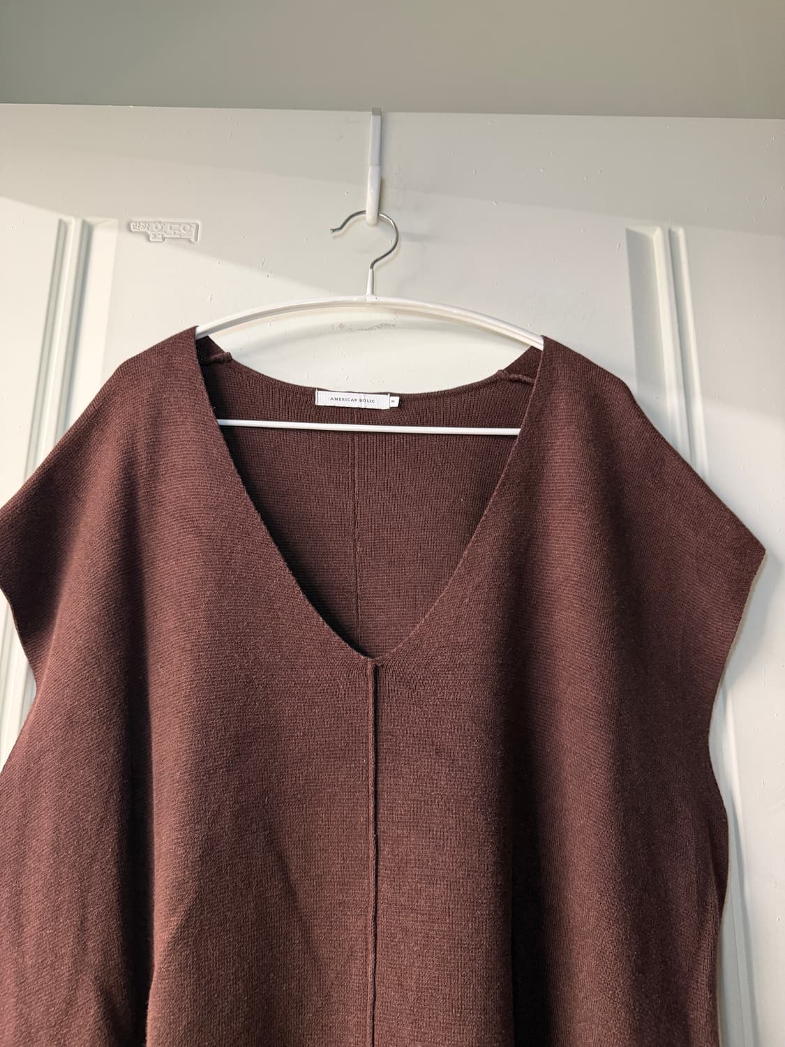 일본빈티지 브라운 니트베스트 상품이미지6