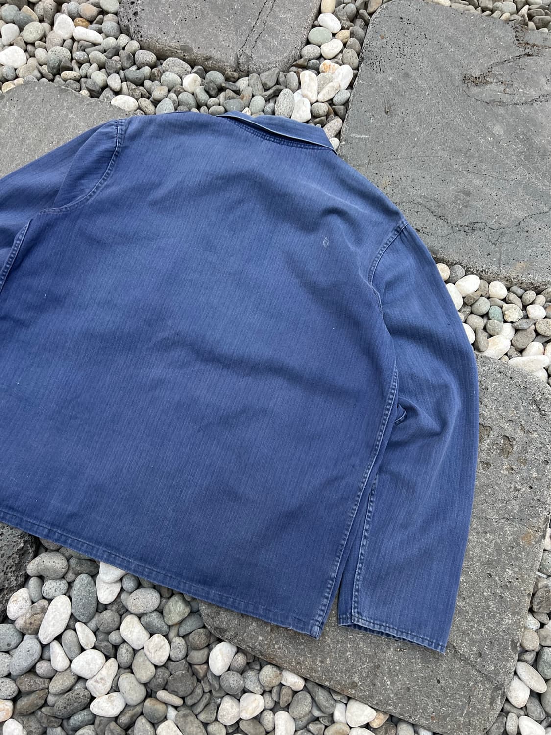 FADED BLUE OLD VINTAGE HBT 헤링본트윌 프렌치워크자켓 상품이미지9