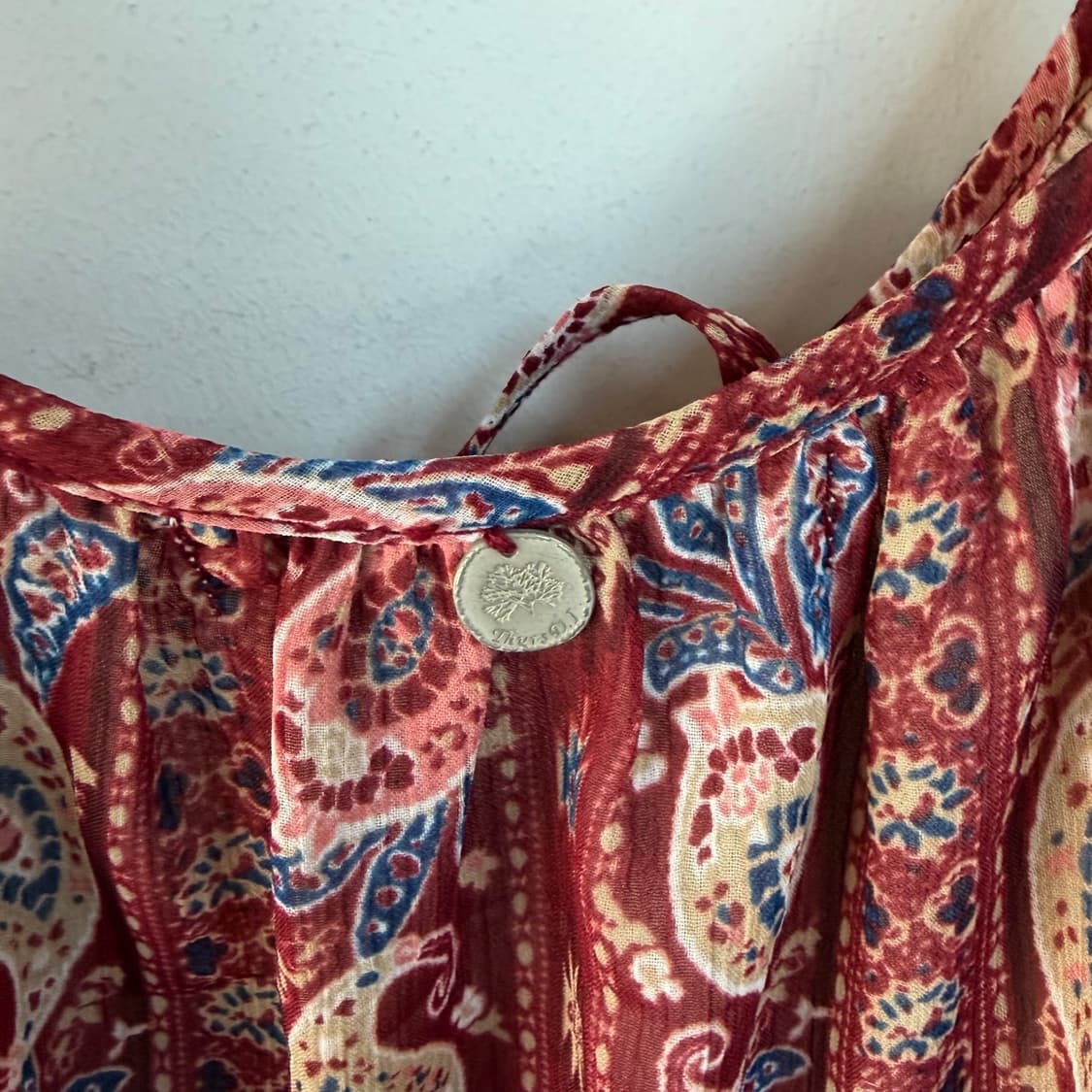 써스데이아일랜드 패턴 롱 원피스 끈나시 상품이미지7