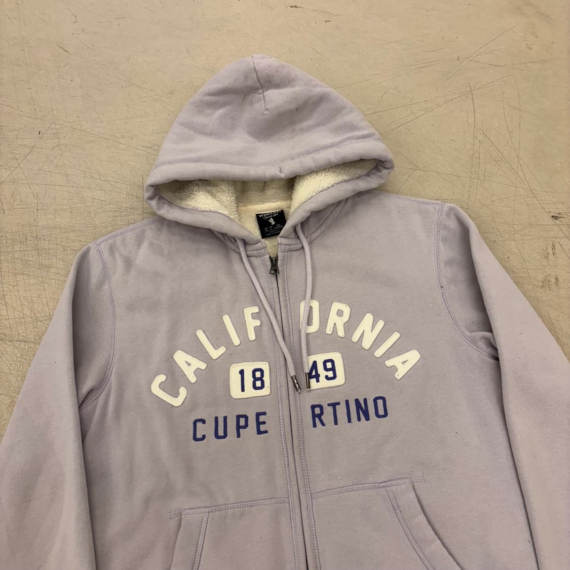 후아유 캘리포니아 퍼플 양털 후드 집업 상품이미지2