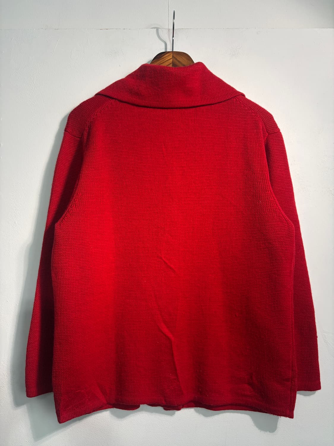 울 100% 레드 니트 가디건 L wool 100%  상품이미지5