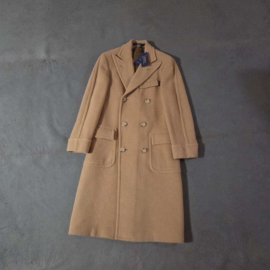 폴로 카멜헤어 브레스티드 더블 코트 38R 상품이미지3