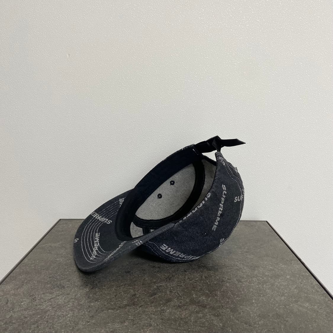 (OS) 슈프림 박스로고 캠프캡 모자 데님 블랙 상품이미지6
