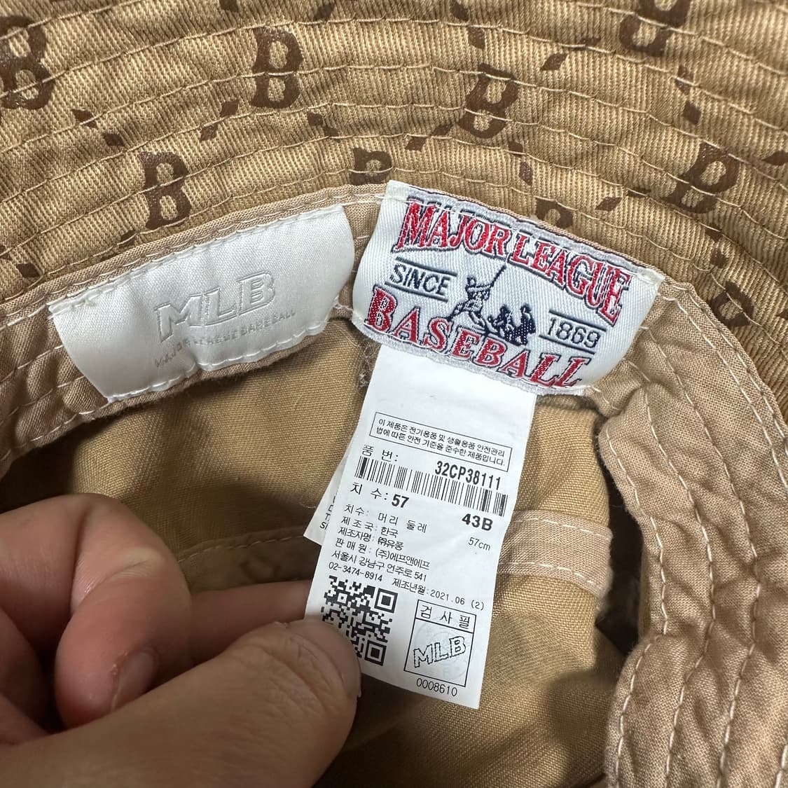 ✨ (바배) MLB 모노그램 버킷햇 벙거지 모자 상품이미지4