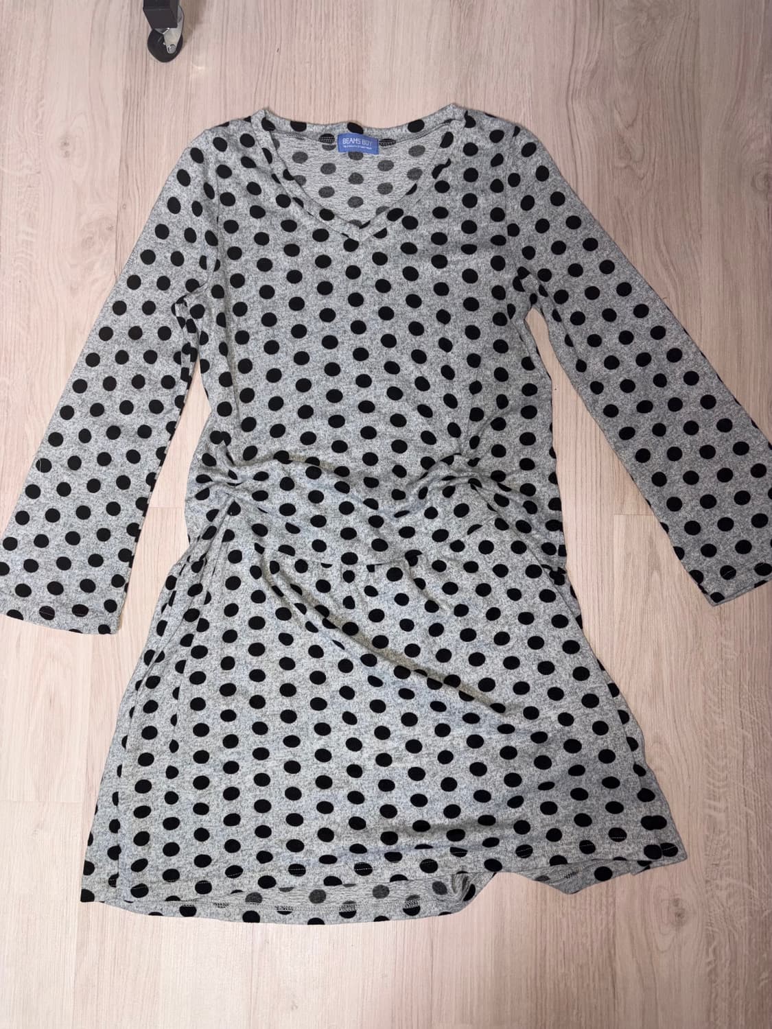 beams boy 빔즈보이 도트 레이어드 원피스 그레이 상품이미지1