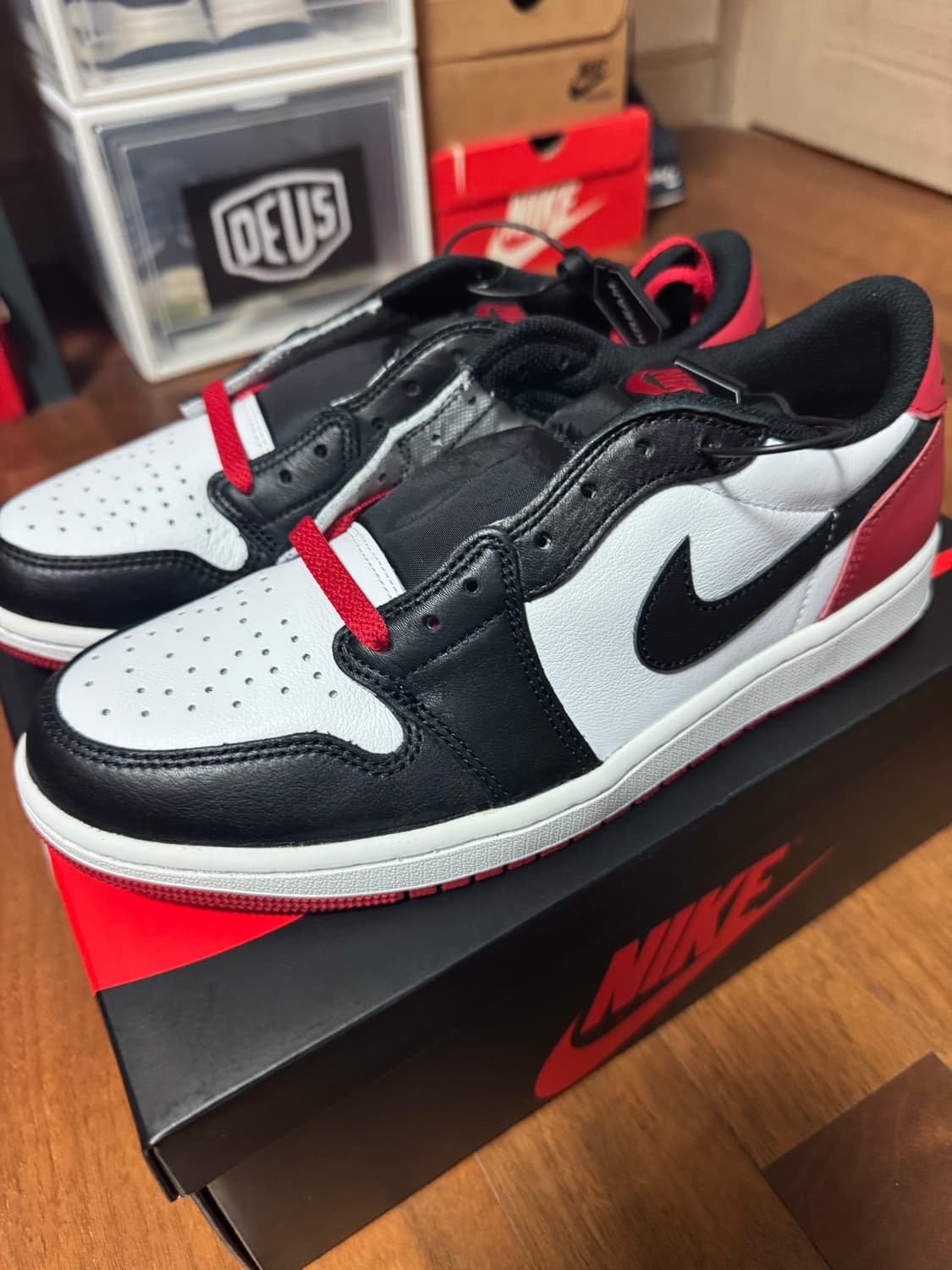 정품새제품 나이키 조던1 로우 OG 블랙토 270mm 상품이미지1