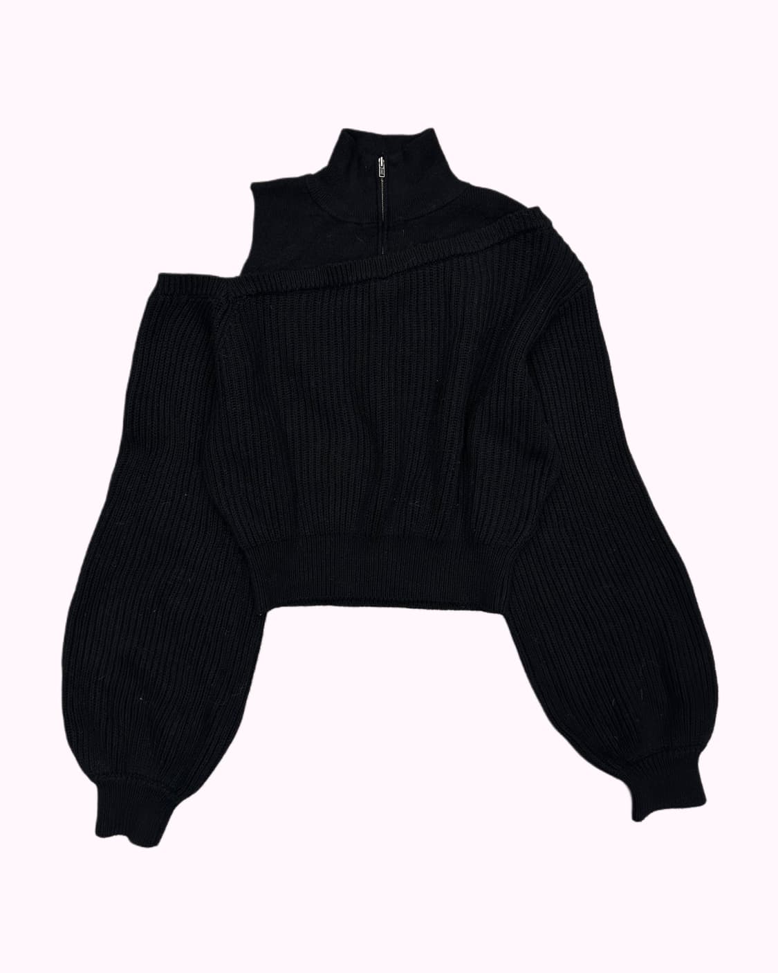 MURUA off-shoulder layered knit zip-up 상품이미지1