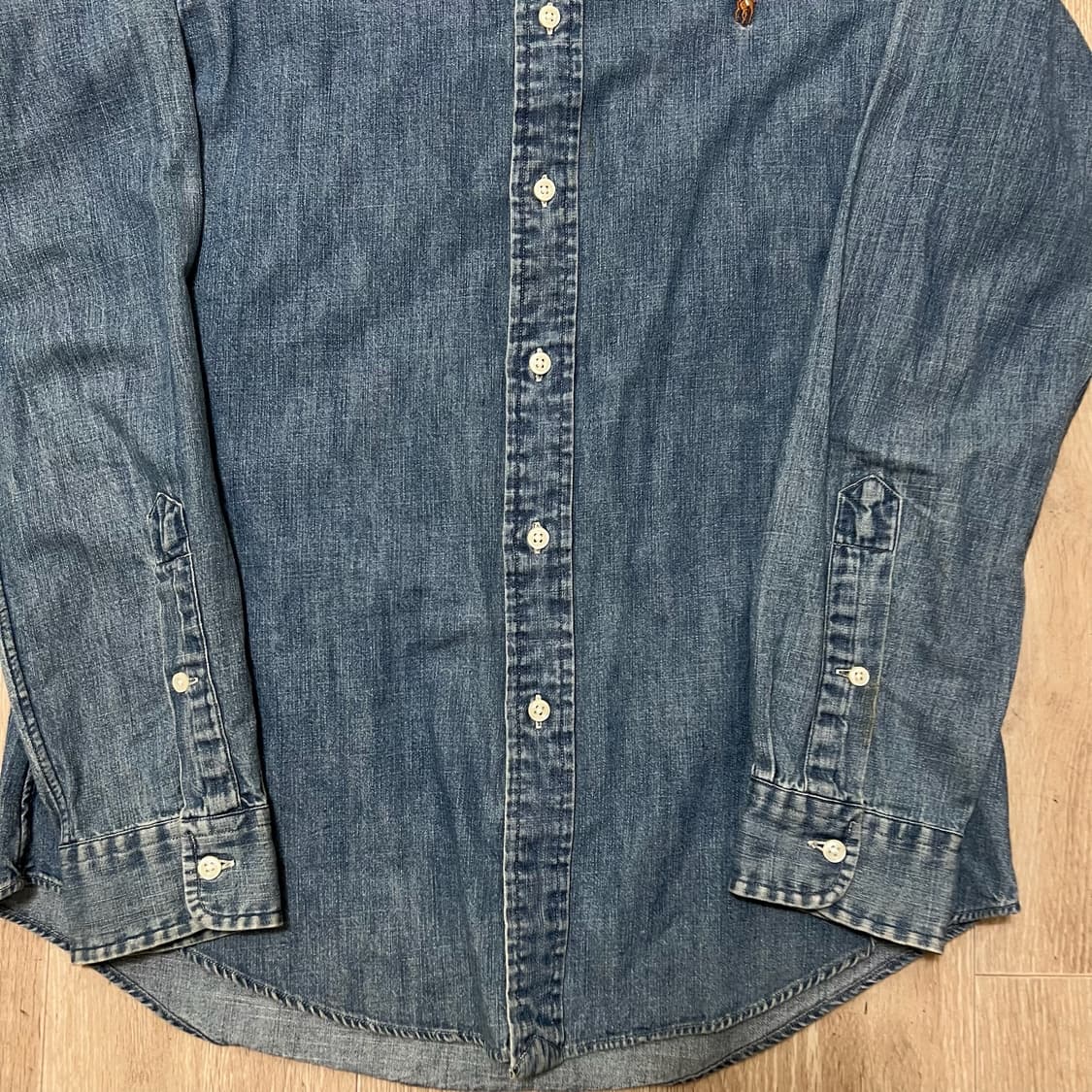 폴로 랄프로렌 커스텀핏 청남방 데님셔츠 S/90 상품이미지4
