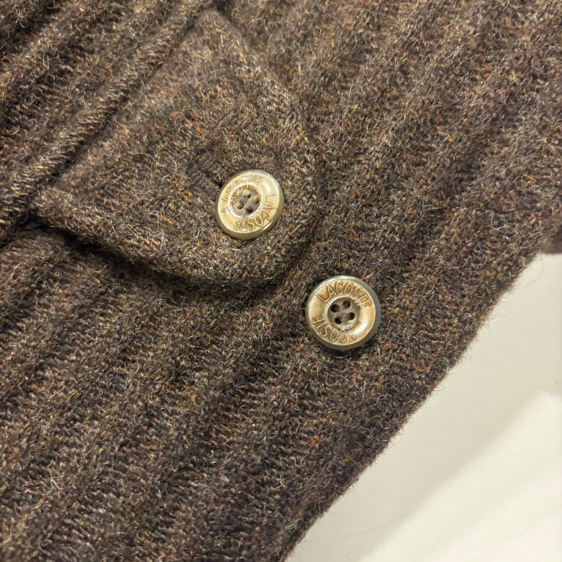 [105] 라코스테 서광 울 브라운 헤링본 코트 D141 상품이미지7
