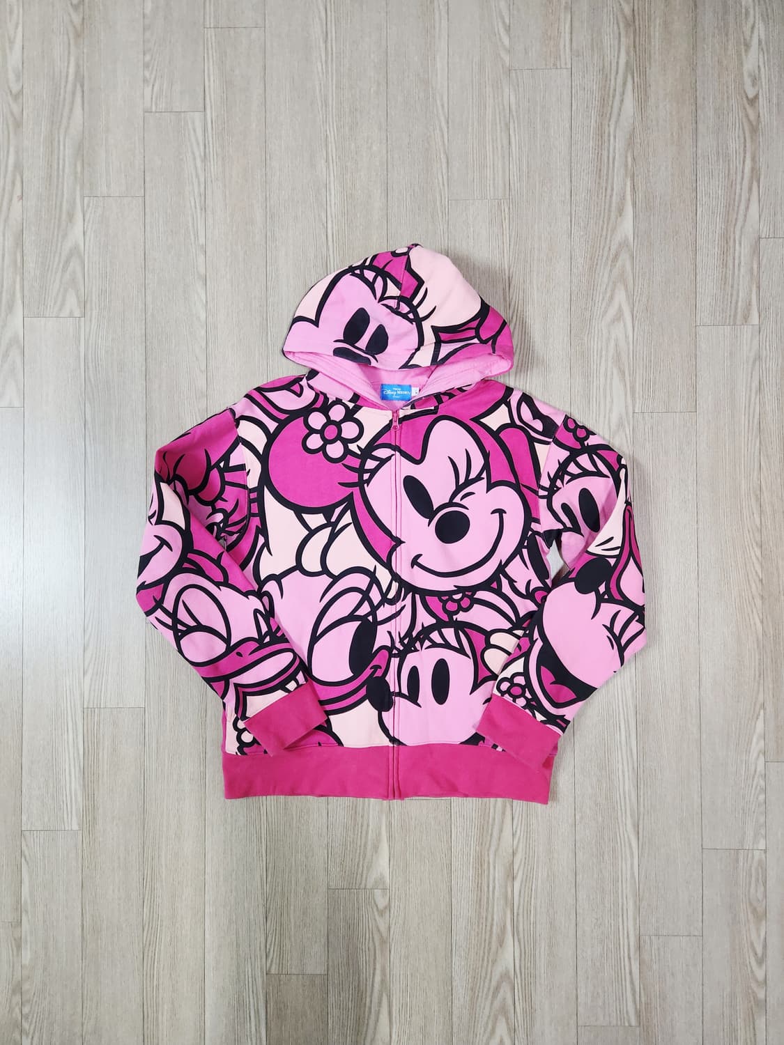 디즈니 미키마우스 핑크 후드 짚업 재킷 상품이미지1
