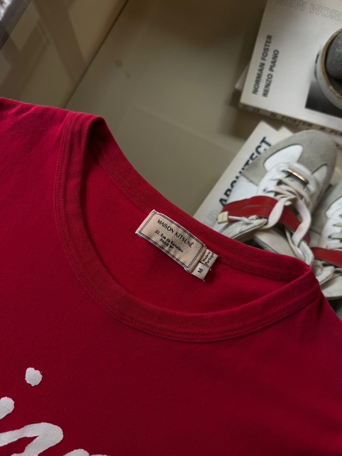 메종키츠네 티셔츠 슬림100 상품이미지5