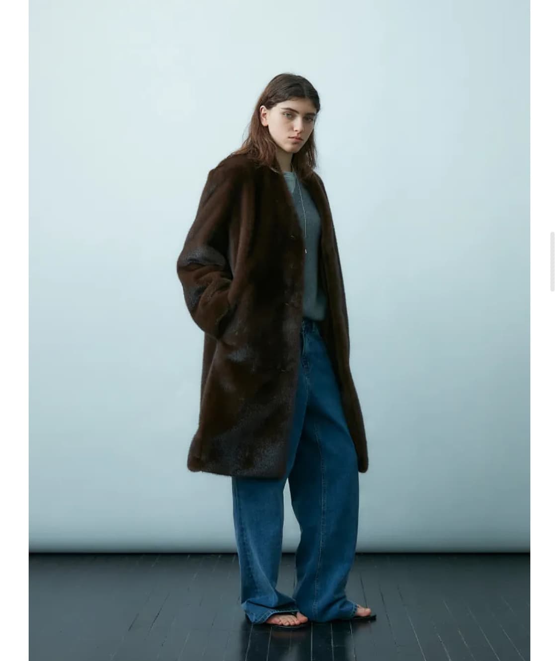 Wmm 브라운 퍼코트 m 상품이미지1