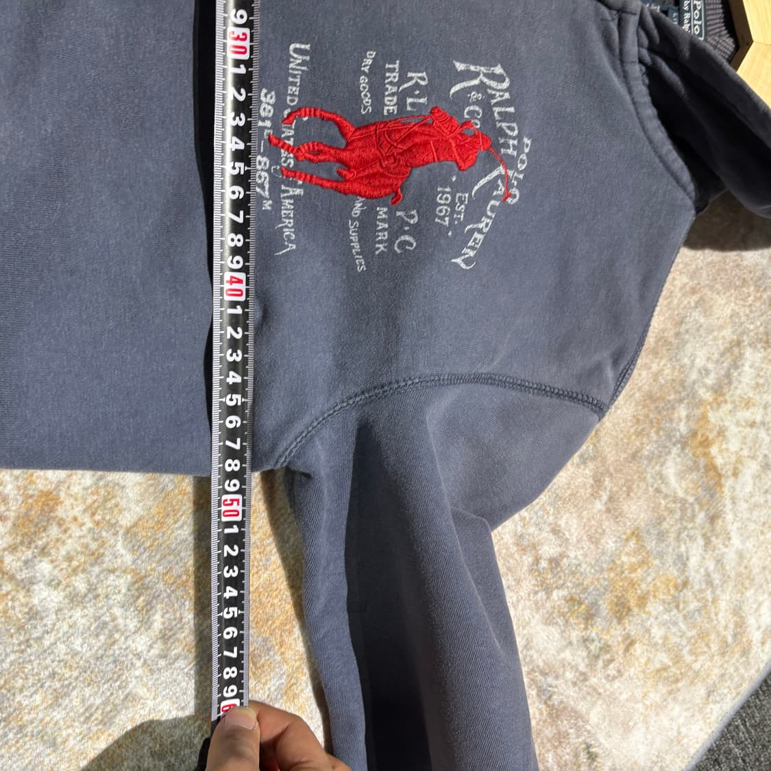 90‘s 폴로 빅포니 성조기 후드집업 상품이미지8