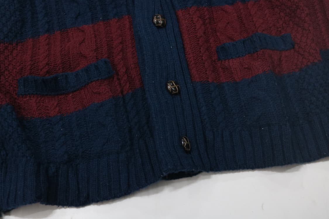 타케오키쿠치 울혼방 스트라이프 니트 가디건 상품이미지4