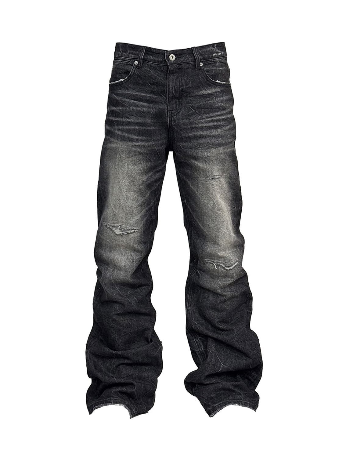 [B.ACESS] Distressed Straight Black 판매 상품이미지1