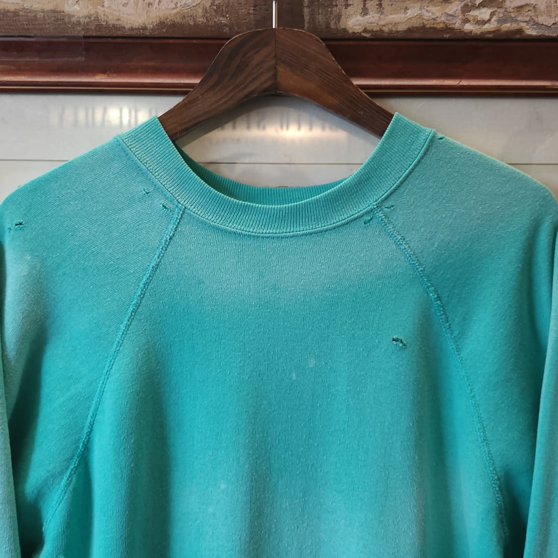 90s Tultex 빈티지 스웻셔츠 플레인 스웻셔츠 썬페이딩 민트 L 상품이미지4