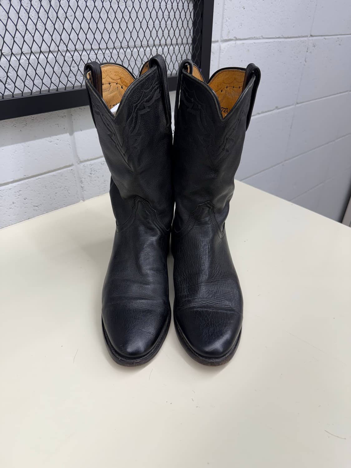 Lucchese 2000 Goat Skin Black 8.5D 상품이미지2