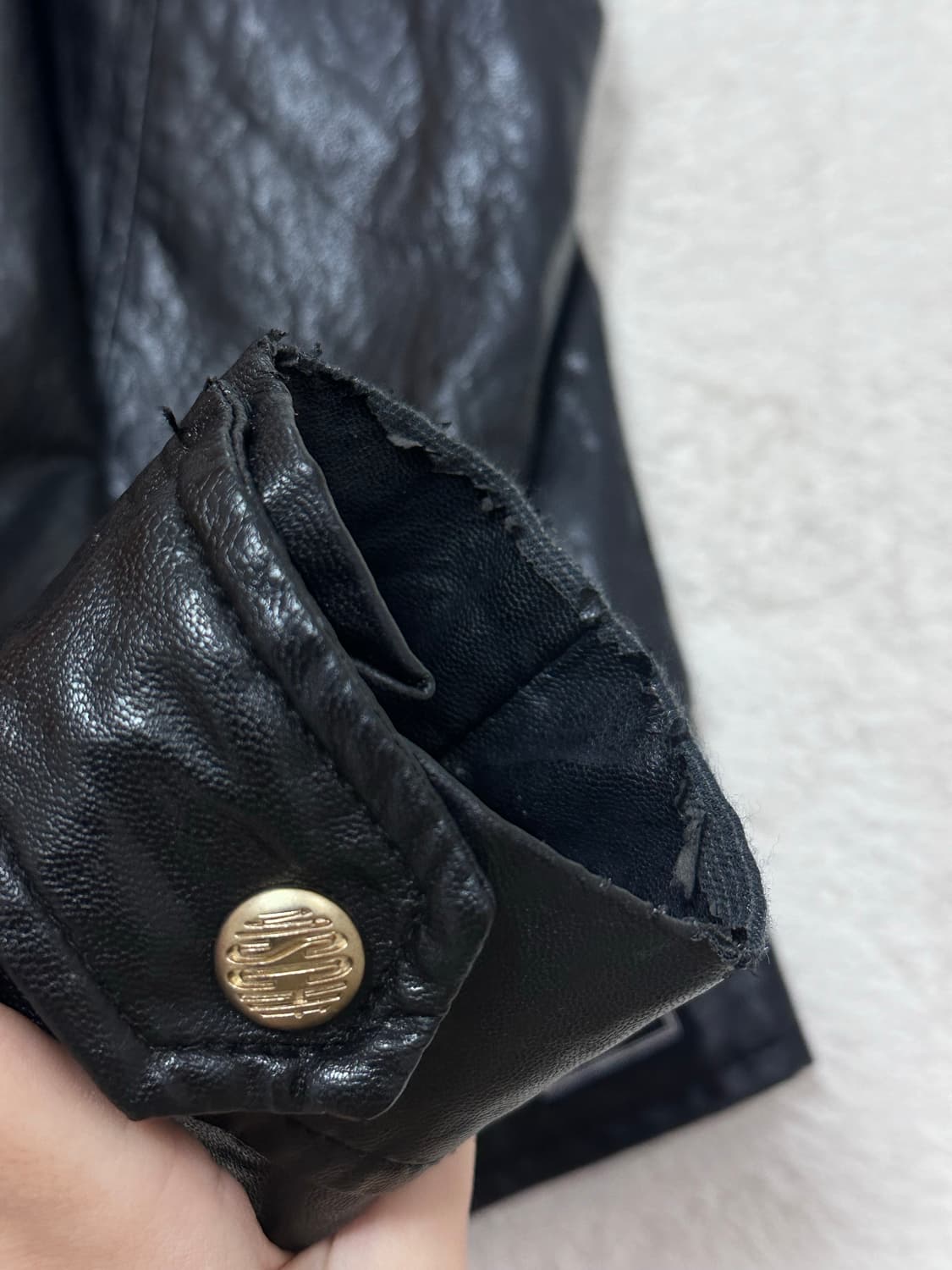 미스치프 레더자켓 블랙 상품이미지6