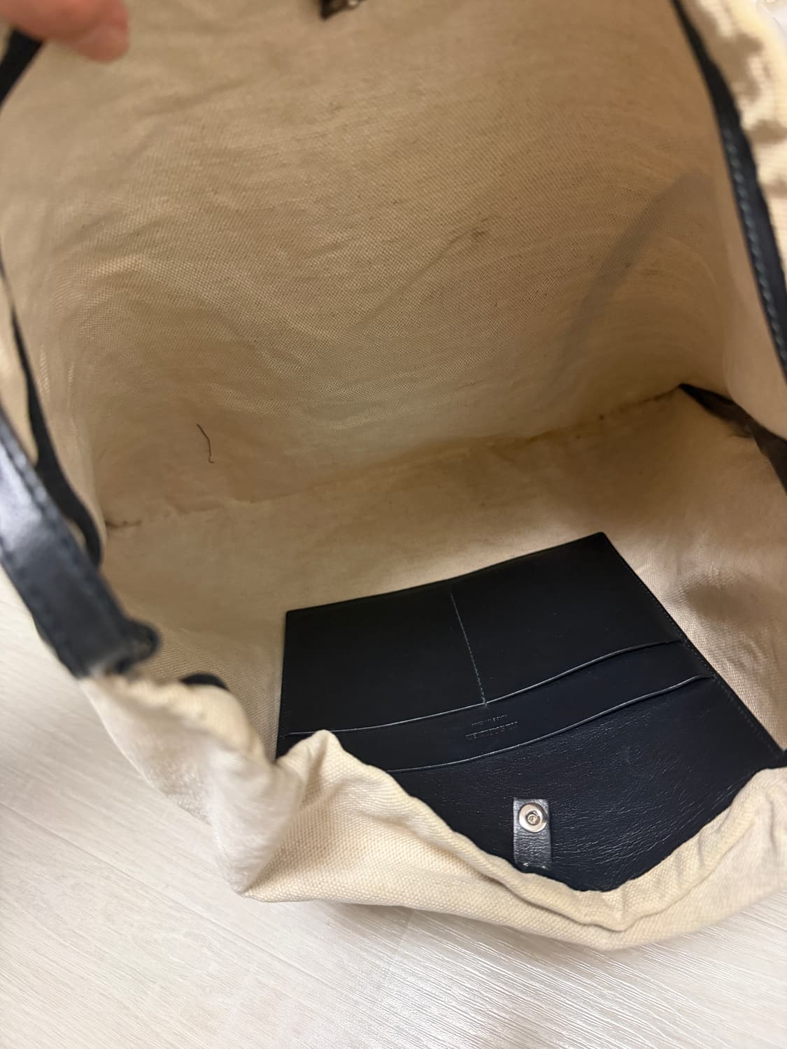 질샌더 보더 가죽 트리밍 캔버스 토트백 상품이미지7