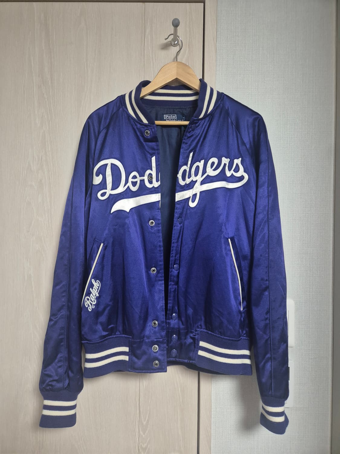 폴로랄프로렌 사틴 바시티 mlb la다저스 m사이즈 상품이미지6