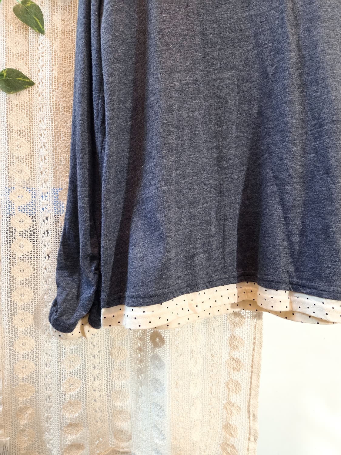 도트 포인트 목폴라 슬리브 상품이미지3